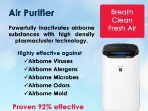 PLASMACLUSTER AIR PURIFIER WITH HEPA FILTER (FX-J80SA-W) - Image 2